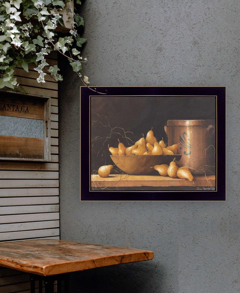 Pears and Crocks 2 Black Framed Print Wall Art HomeRoots