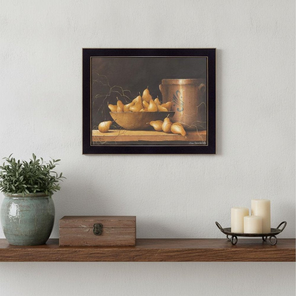 Pears and Crocks 2 Black Framed Print Wall Art HomeRoots