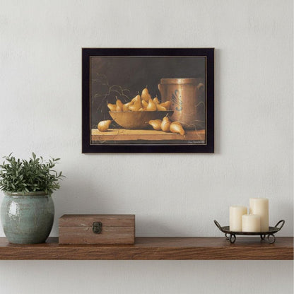 Pears and Crocks 2 Black Framed Print Wall Art HomeRoots