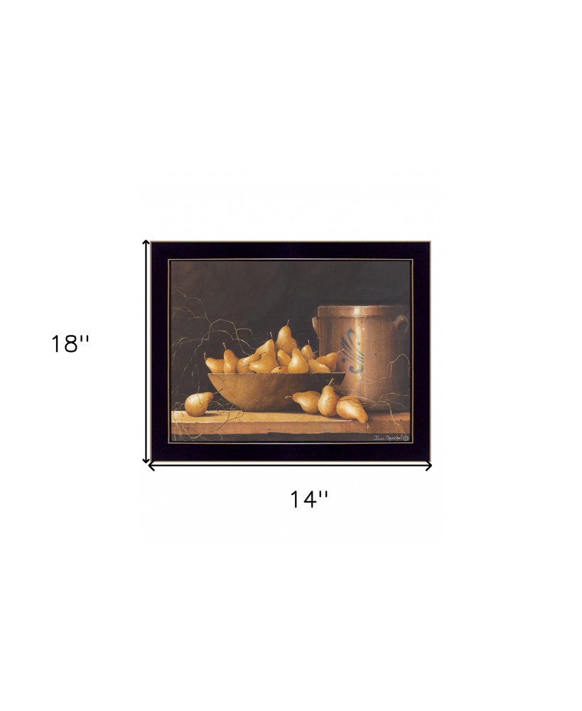 Pears and Crocks 2 Black Framed Print Wall Art HomeRoots