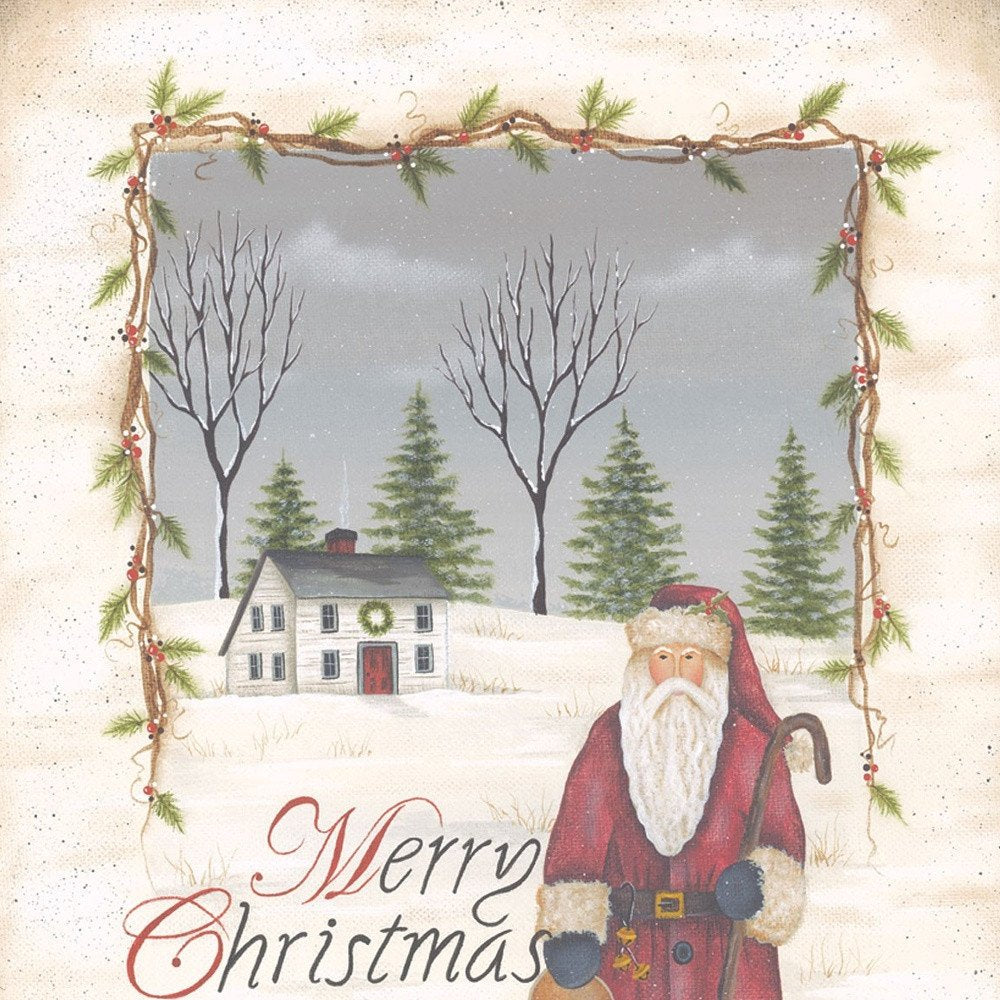 Merry Christmas White Framed Print Wall Art — view 3
