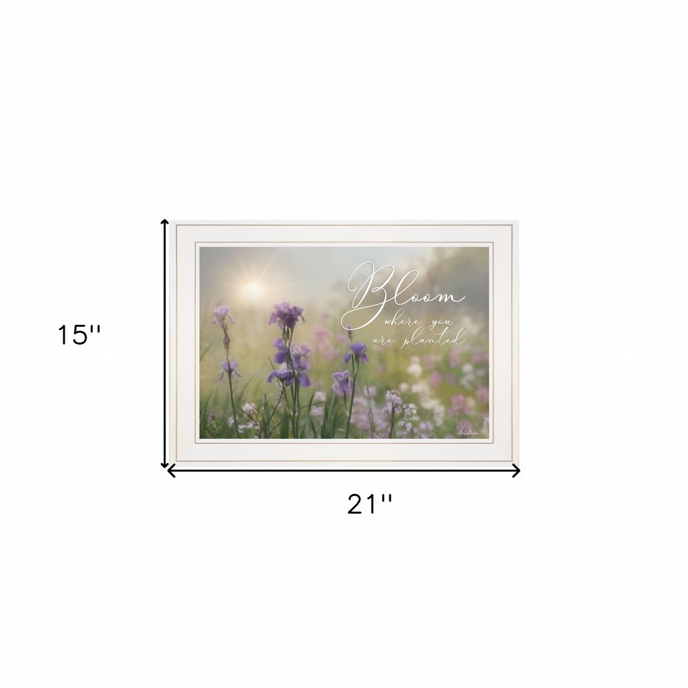 Bloom where you are planted 1 White Framed Print Wall Art HomeRoots