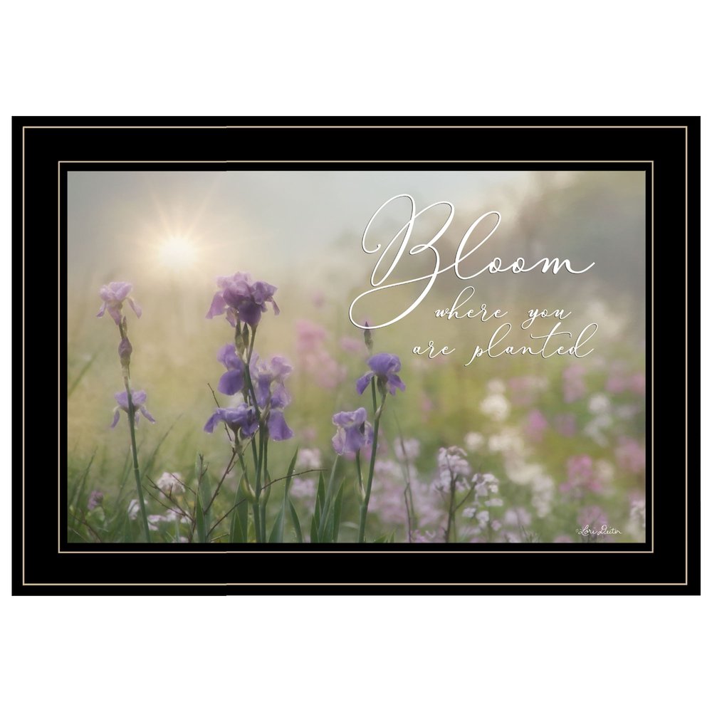 Bloom where you are planted 2 Black Framed Print Wall Art HomeRoots
