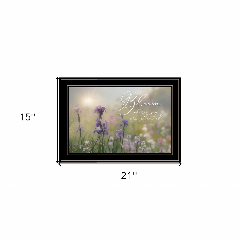 Bloom where you are planted 2 Black Framed Print Wall Art — view 4
