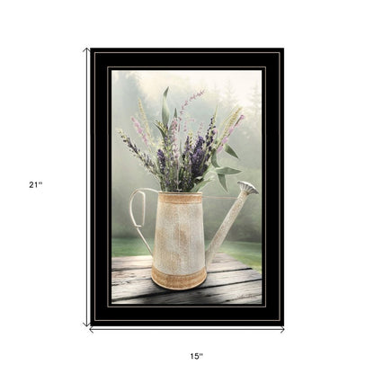 Lavender Watering Can 1 Black Framed Wall Art HomeRoots