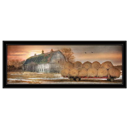 Sunset on the Farm 2 Black Framed Print Wall Art HomeRoots