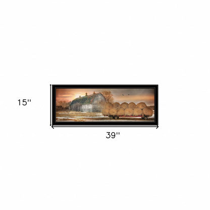 Sunset on the Farm 2 Black Framed Print Wall Art HomeRoots