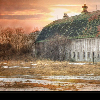 Sunset on the Farm 2 Black Framed Print Wall Art HomeRoots