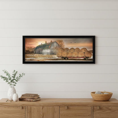 Sunset on the Farm 2 Black Framed Print Wall Art HomeRoots