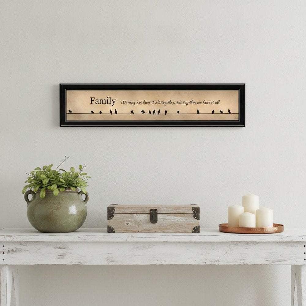 Together we have it all Black Framed Print Wall Art — view 4