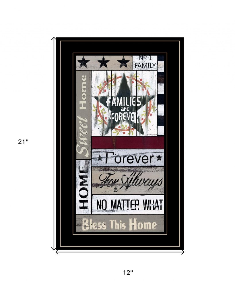 Families are Forever 4 Black Framed Print Wall Art — view 2