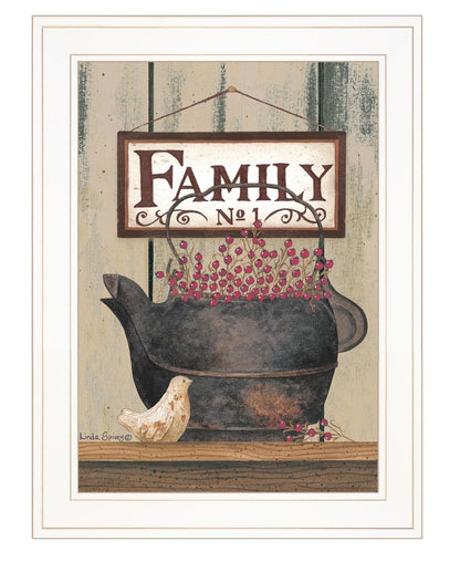 FAMILY NO1 White Framed Print Wall Art HomeRoots