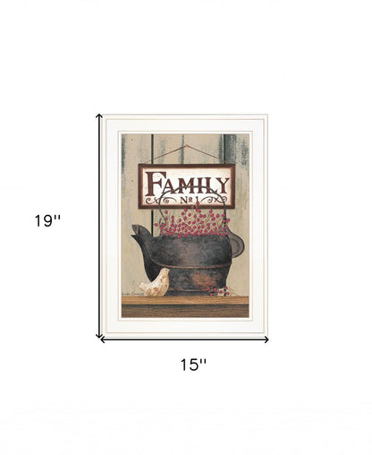 FAMILY NO1 White Framed Print Wall Art HomeRoots