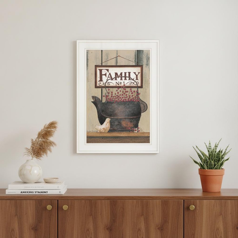 FAMILY NO1 White Framed Print Wall Art HomeRoots