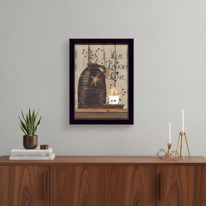 Live Laugh and Love 1 Black Framed Print Wall Art HomeRoots