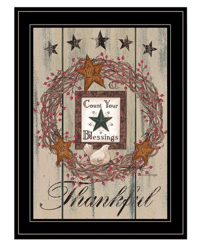Count your Blessings 2 Black Framed Print Wall Art HomeRoots