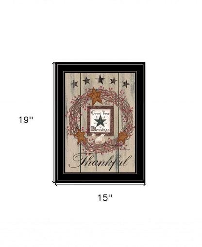 Count your Blessings 2 Black Framed Print Wall Art HomeRoots