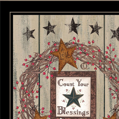 Count your Blessings 2 Black Framed Print Wall Art HomeRoots