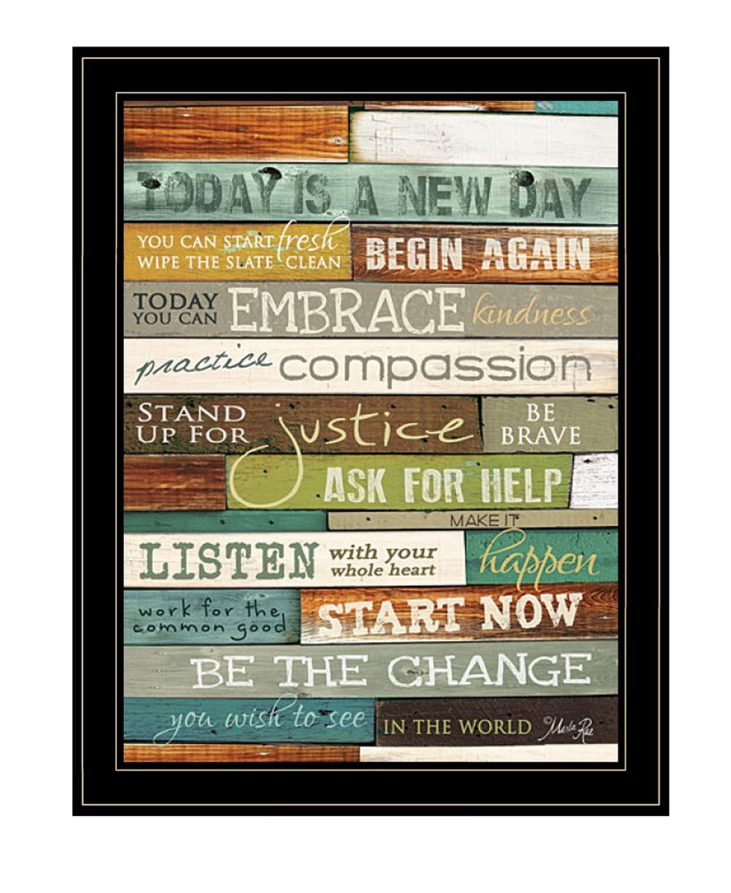 Today is a New Day 3 Black Framed Print Wall Art HomeRoots