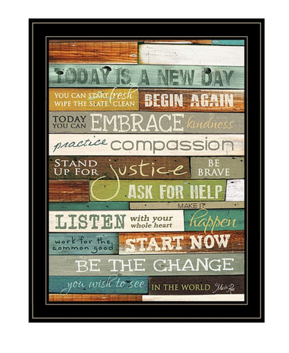 Today is a New Day 3 Black Framed Print Wall Art HomeRoots