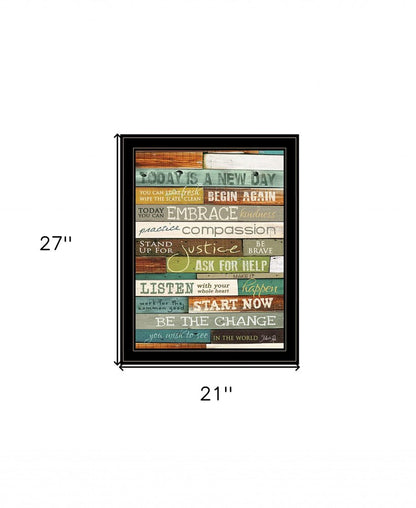 Today is a New Day 3 Black Framed Print Wall Art HomeRoots