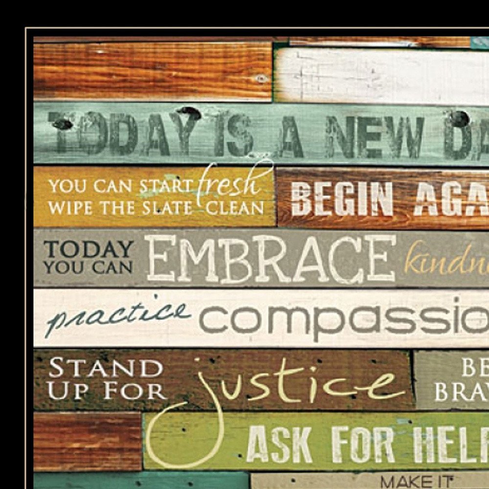 Today is a New Day 3 Black Framed Print Wall Art HomeRoots