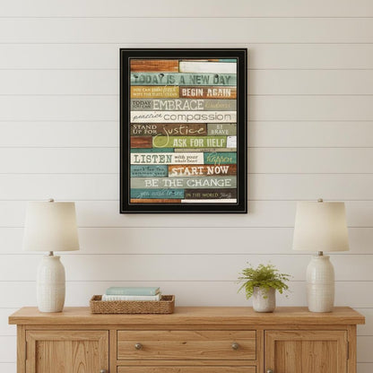 Today is a New Day 3 Black Framed Print Wall Art HomeRoots