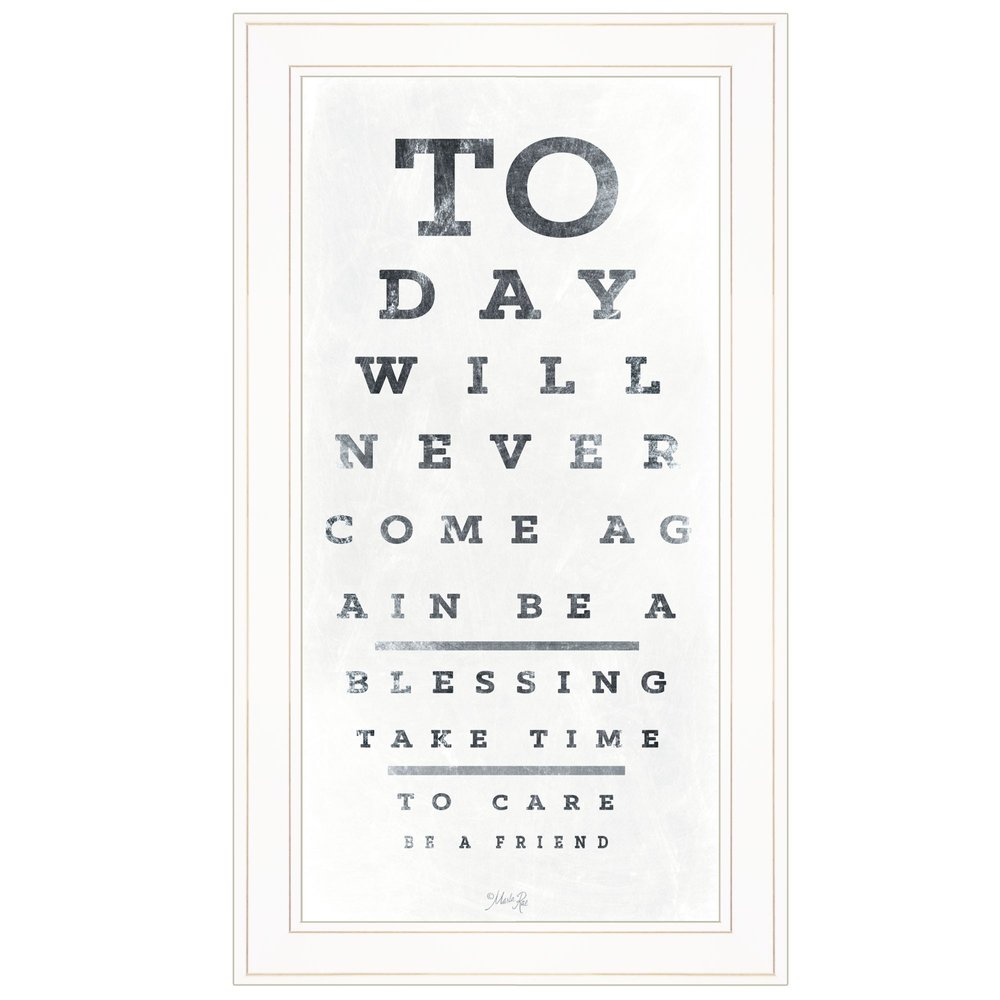 Eye Chart I 2 White Framed Print Wall Art HomeRoots