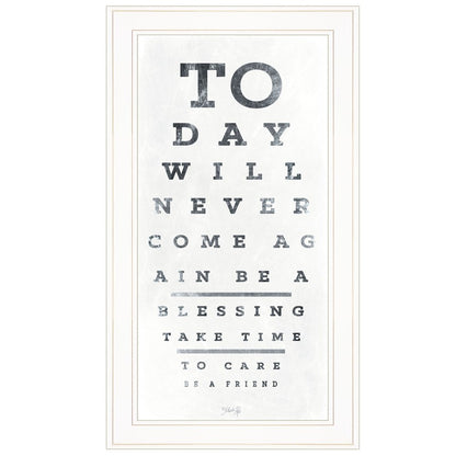 Eye Chart I 2 White Framed Print Wall Art HomeRoots