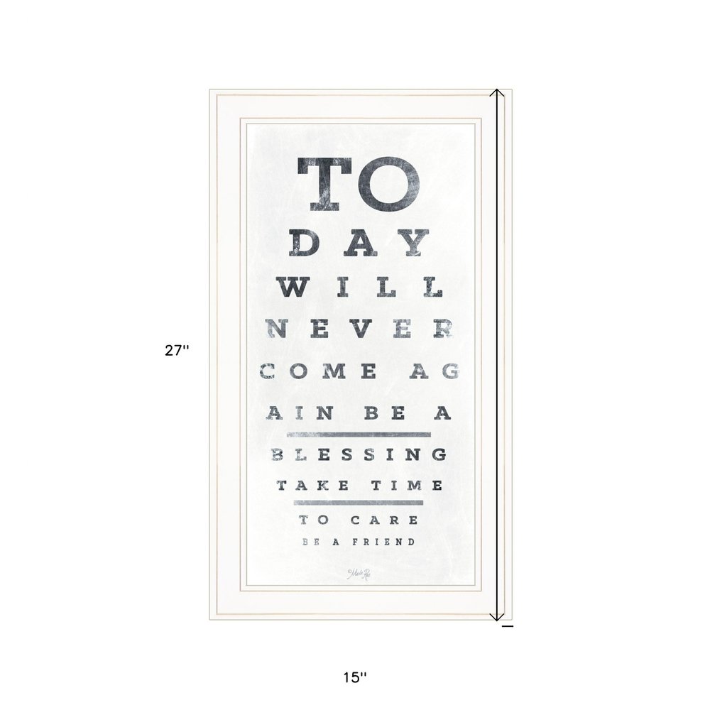 Eye Chart I 2 White Framed Print Wall Art — view 4