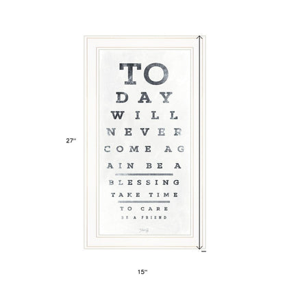 Eye Chart I 2 White Framed Print Wall Art HomeRoots