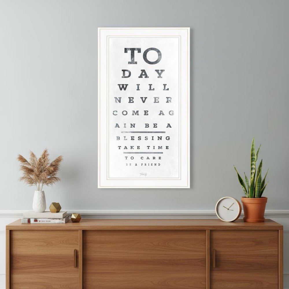 Eye Chart I 2 White Framed Print Wall Art HomeRoots