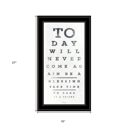 Eye Chart I 3 Black Framed Print Wall Art HomeRoots