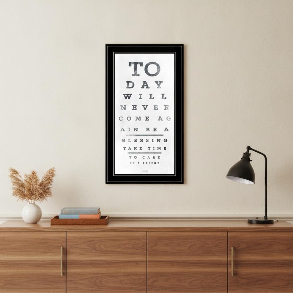 Eye Chart I 3 Black Framed Print Wall Art HomeRoots