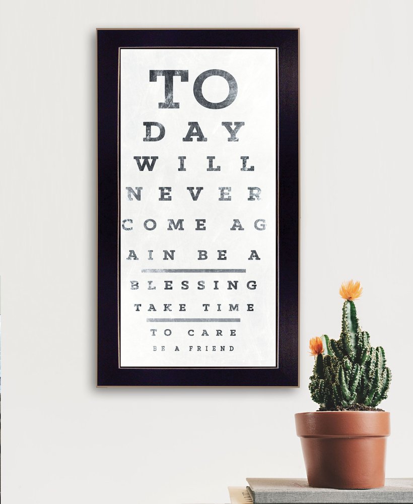Eye Chart I 4 Black Framed Print Wall Art HomeRoots