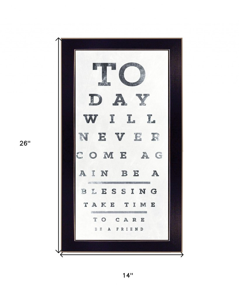 Eye Chart I 4 Black Framed Print Wall Art HomeRoots