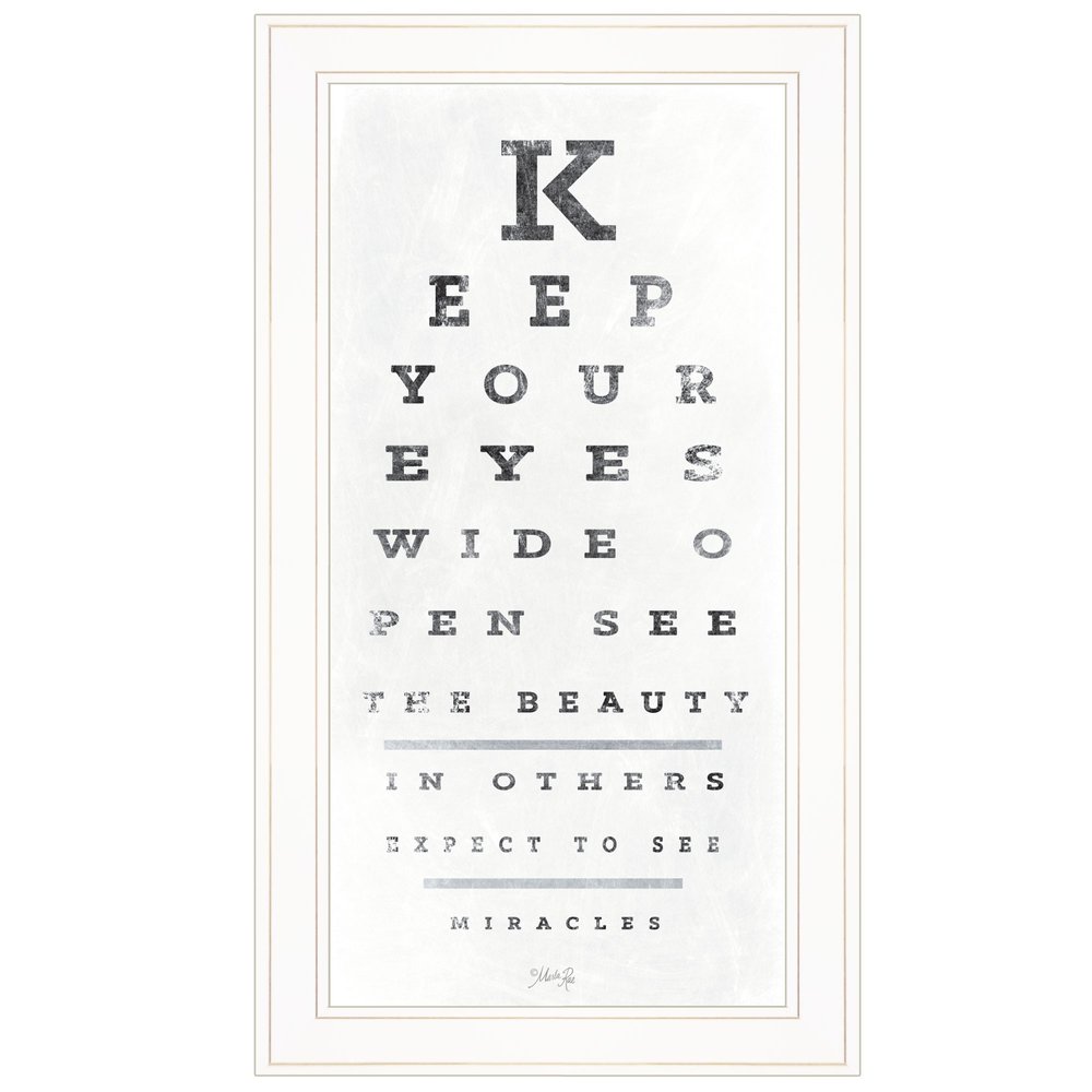 Eye Chart II 2 White Framed Print Wall Art — view 1