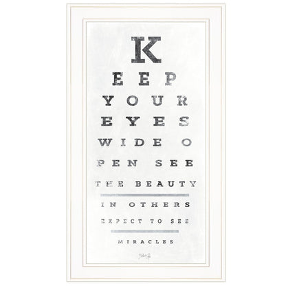 Eye Chart II 2 White Framed Print Wall Art HomeRoots