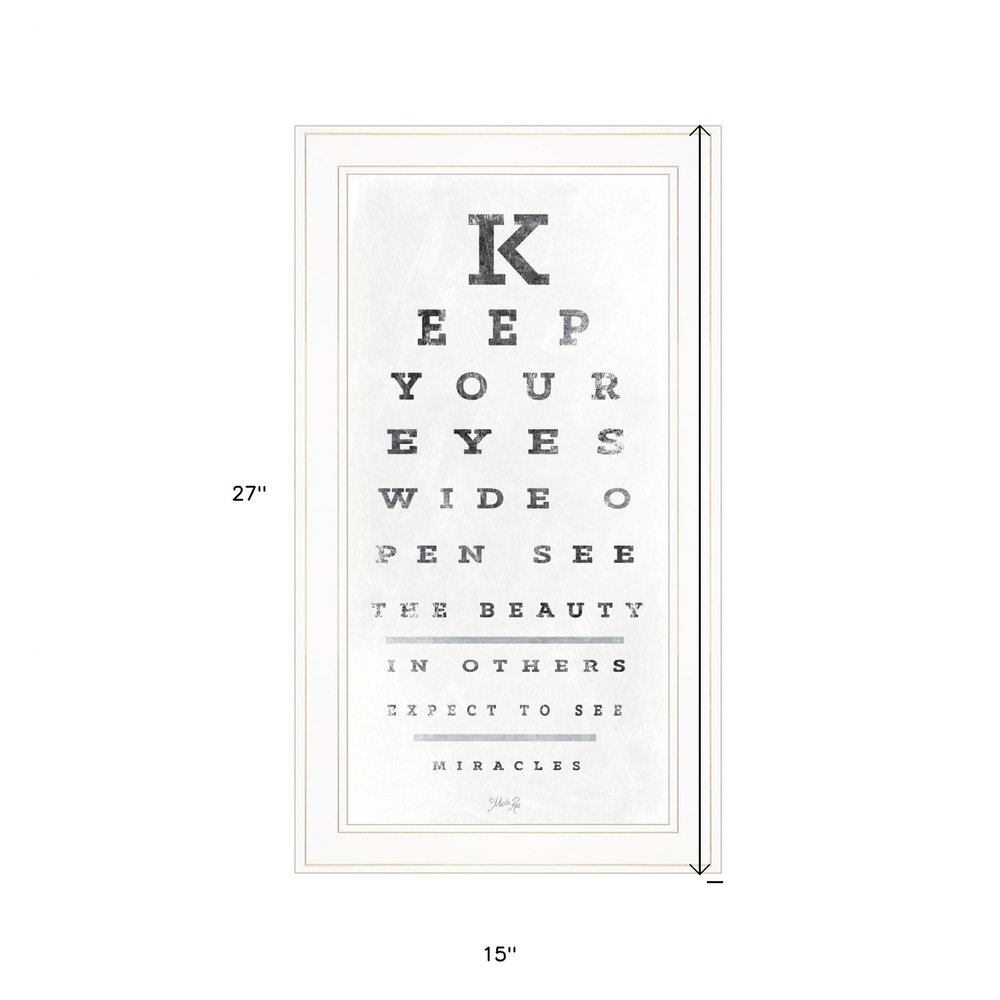 Eye Chart II 2 White Framed Print Wall Art HomeRoots