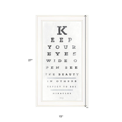 Eye Chart II 2 White Framed Print Wall Art HomeRoots