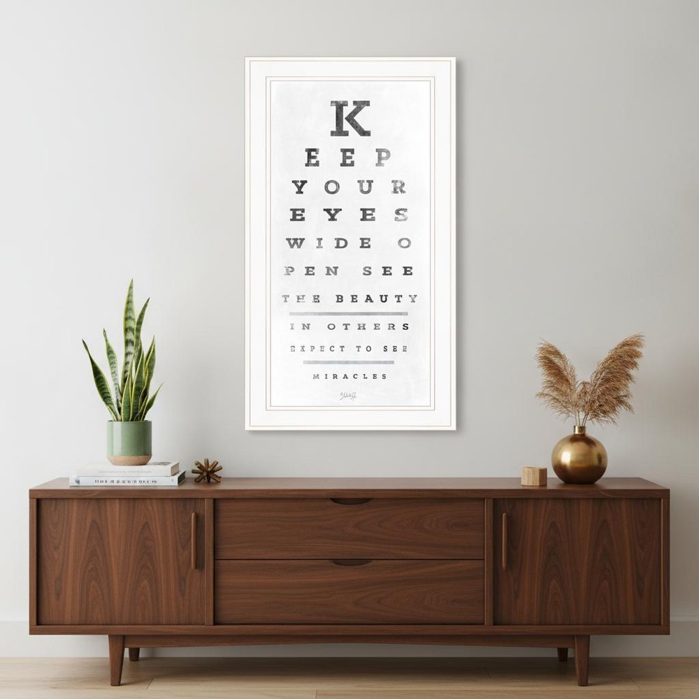 Eye Chart II 2 White Framed Print Wall Art — view 4