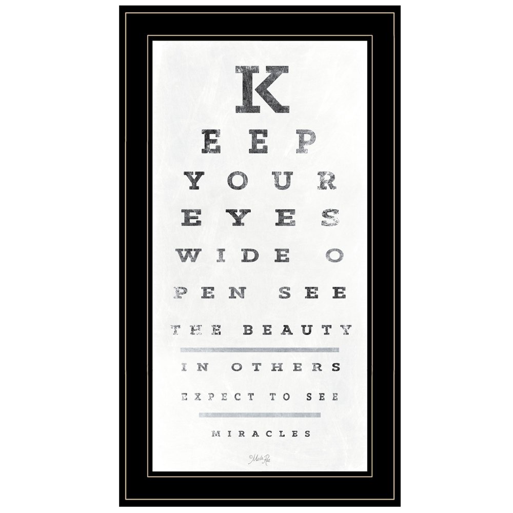 Eye Chart II 3 Black Framed Print Wall Art HomeRoots