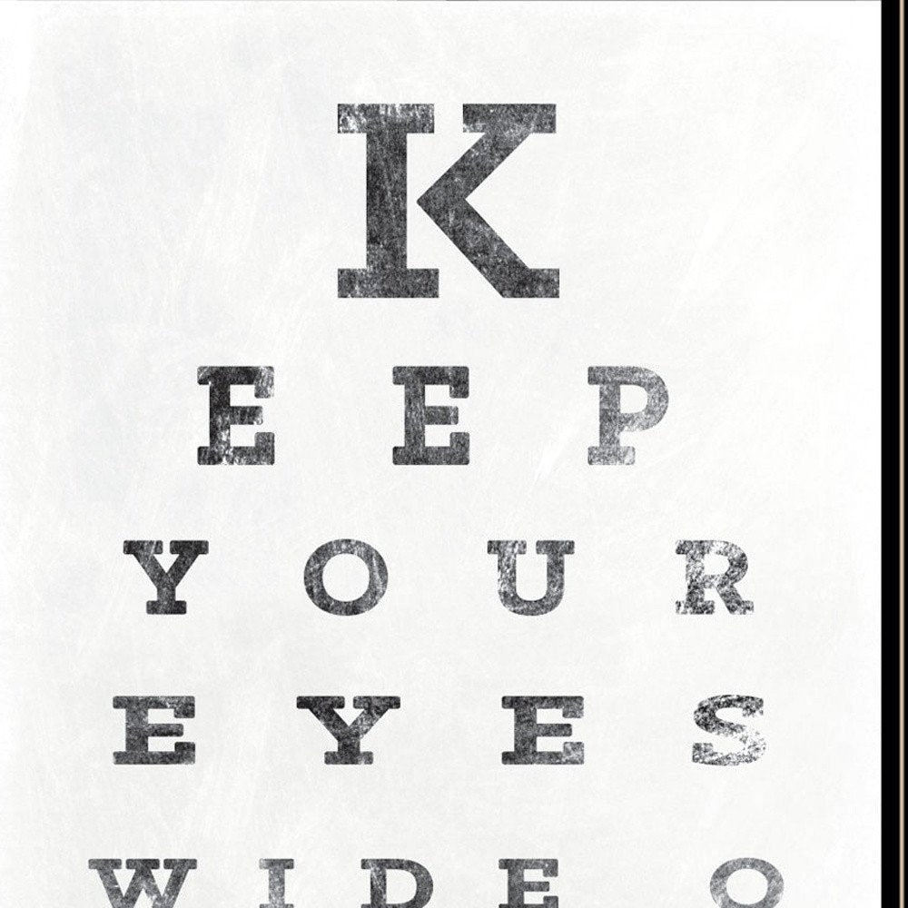 Eye Chart II 3 Black Framed Print Wall Art — view 3
