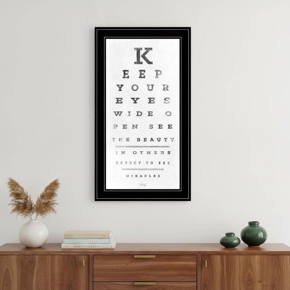 Eye Chart II 3 Black Framed Print Wall Art — view 1