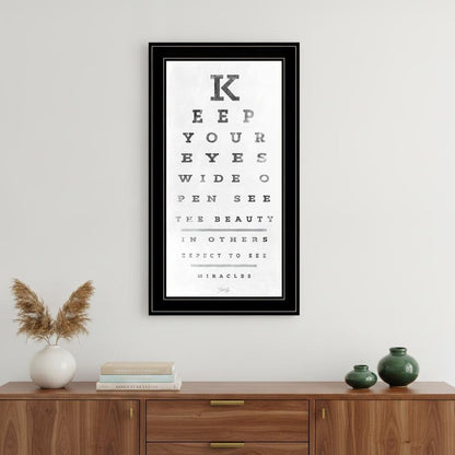 Eye Chart II 3 Black Framed Print Wall Art HomeRoots