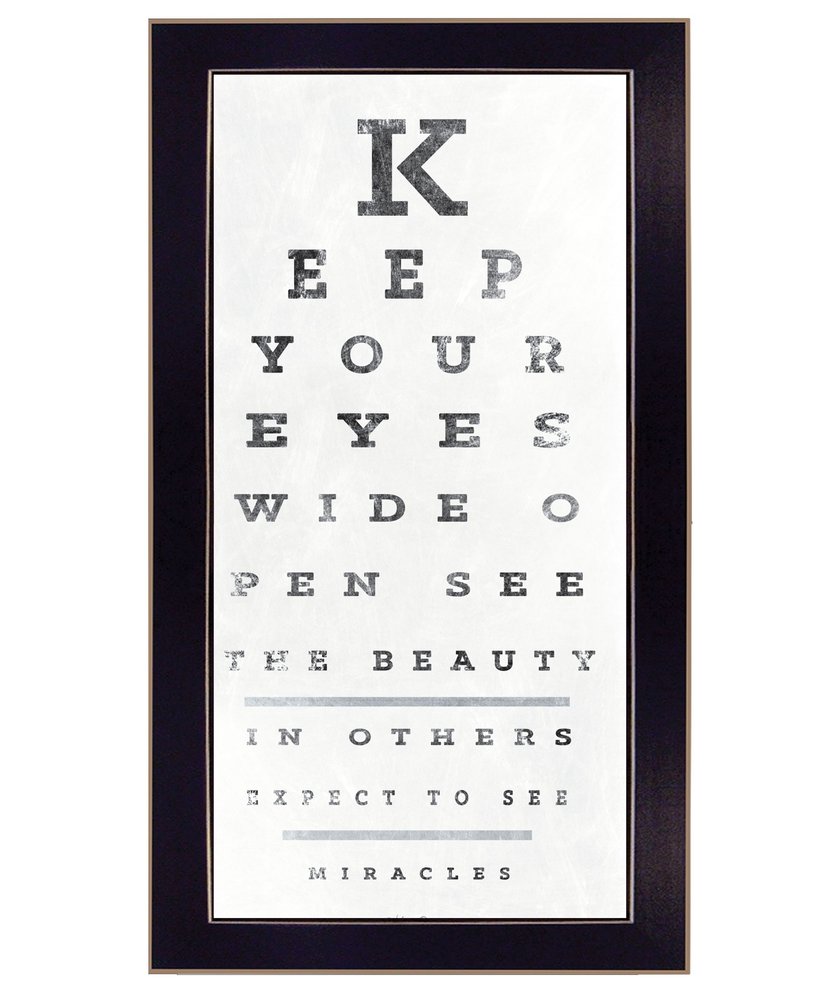 Eye Chart II 4 Black Framed Print Wall Art — view 1