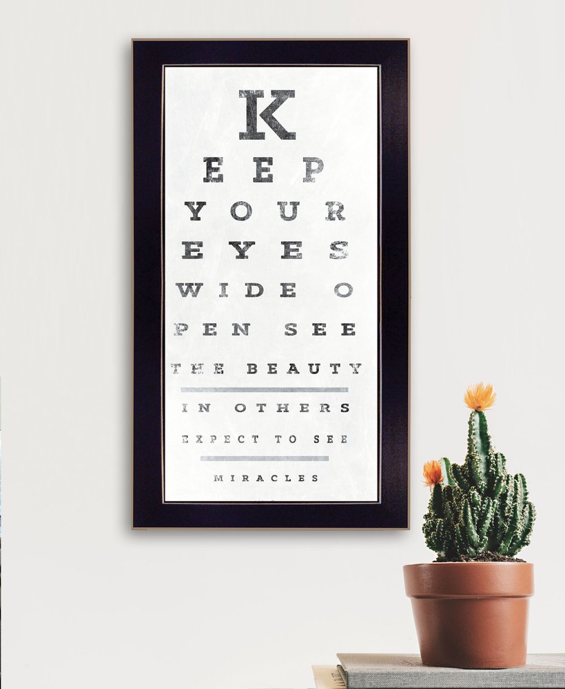 Eye Chart II 4 Black Framed Print Wall Art — view 2