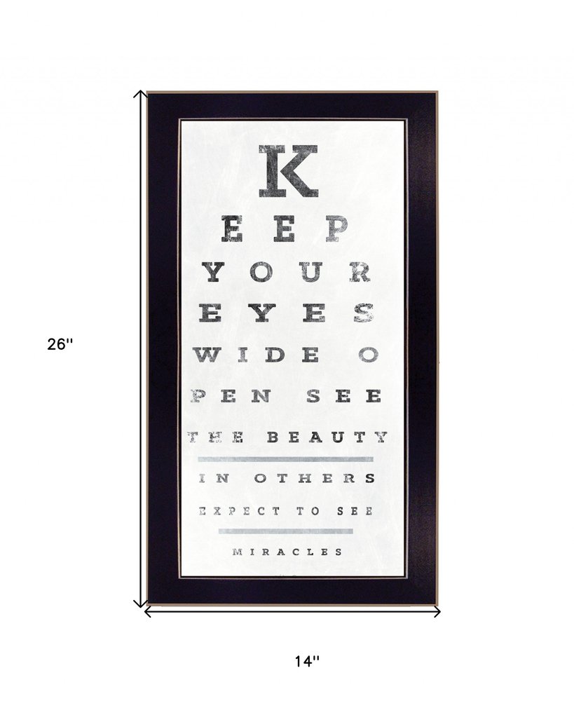 Eye Chart II 4 Black Framed Print Wall Art — view 4
