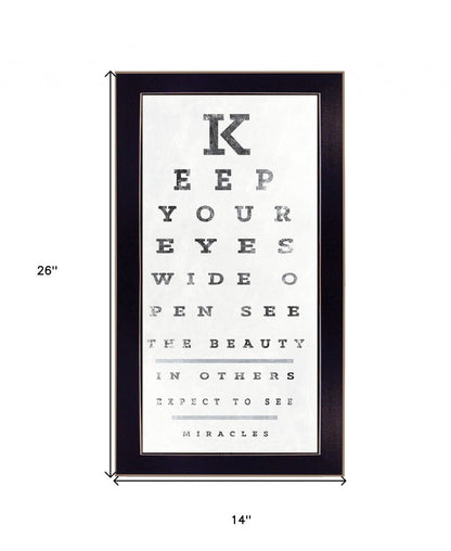 Eye Chart II 4 Black Framed Print Wall Art HomeRoots