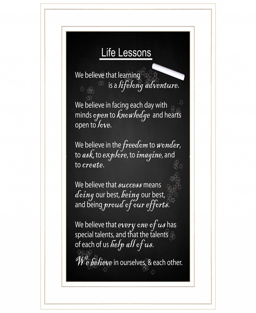 Life Lessons 3 White Framed Print Wall Art — view 1